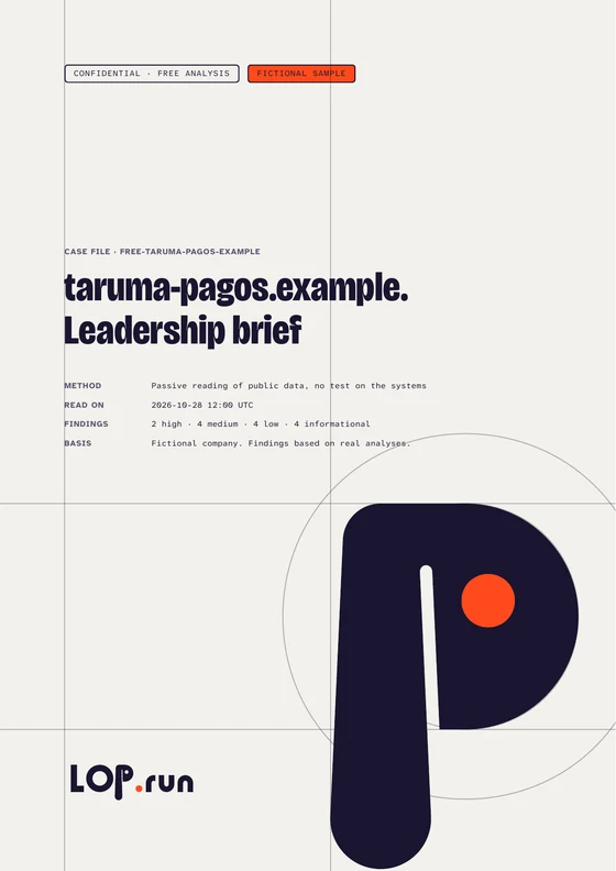 Report cover: Leadership brief