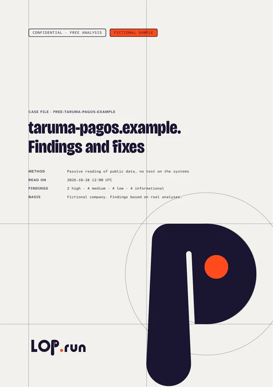Report cover: Findings and fixes