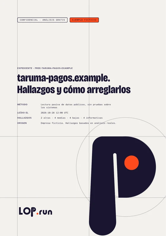 Portada del informe: Hallazgos y cómo arreglarlos